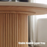 GLDWEY Table Salle à Manger Ronde 2-4 Personnes pour Salon Cuisine Bois Massif, Table de Cuisine Table Basse de Loisirs Meubles de Restaurant Table de Salle à Manger Disponible(Size:80cm,Color:Blanc)