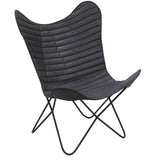 Tresice france Fauteuil Butterfly en Cuir Noir
