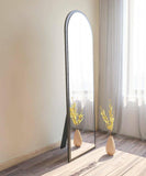 Dmora - Miroir Zaniah, Verre miroité, Objet d'ameublement Mural, Décoration avec Miroir, 50x2h160 cm, Noir