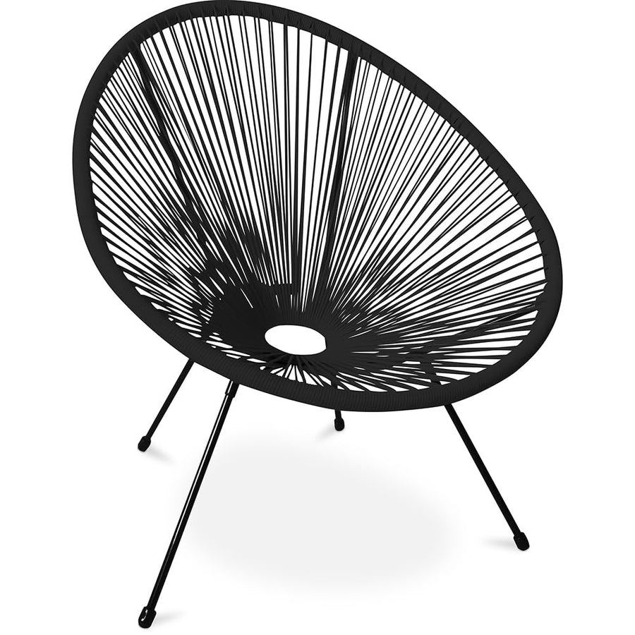 Iconik Interior Acapulco Style Chaise d Iconik Interior Acapulco Style Chaise d'extérieur - Chaise de Jardin - Nouvelle édition - Acapulco Noir