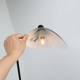 Alpinaluz Lampadaire trépied avec écran orientable - Design avant-gardiste en aluminium noir mat, culot E27, 160 cm, éclairage intérieur pour salon ou studio