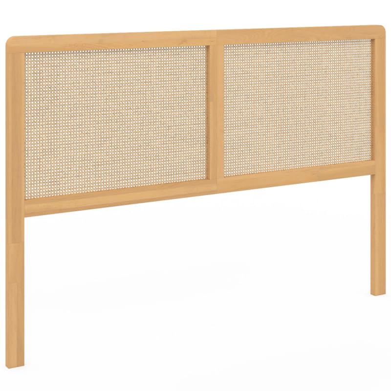 IDMarket - Tête de lit sur Pied EDHEN 160 cm cannage et Bois IDMarket - Tête de lit sur Pied EDHEN 160 cm cannage et Bois