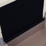 HOMIFAB Canapé Convertible 3 Places avec Coffre de Rangement en Velours côtelé Beige - Milla