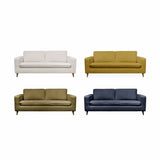 Alice's Home - Canapé lit 3 Places Ivoire avec Matelas 12cm d'épaisseur. fabriqué en France