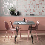 KLAST Chaise de Salle à Manger Nina en Polypropylène Rose Nude, Légère, Fonctionnelle, Durable et Adaptée pour l'Extérieur, Facile à Entretenir