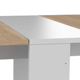 Symbiosis Papillon Table Pliante Blanc et Chêne Naturel 103/67/28x76x73,4 cm
