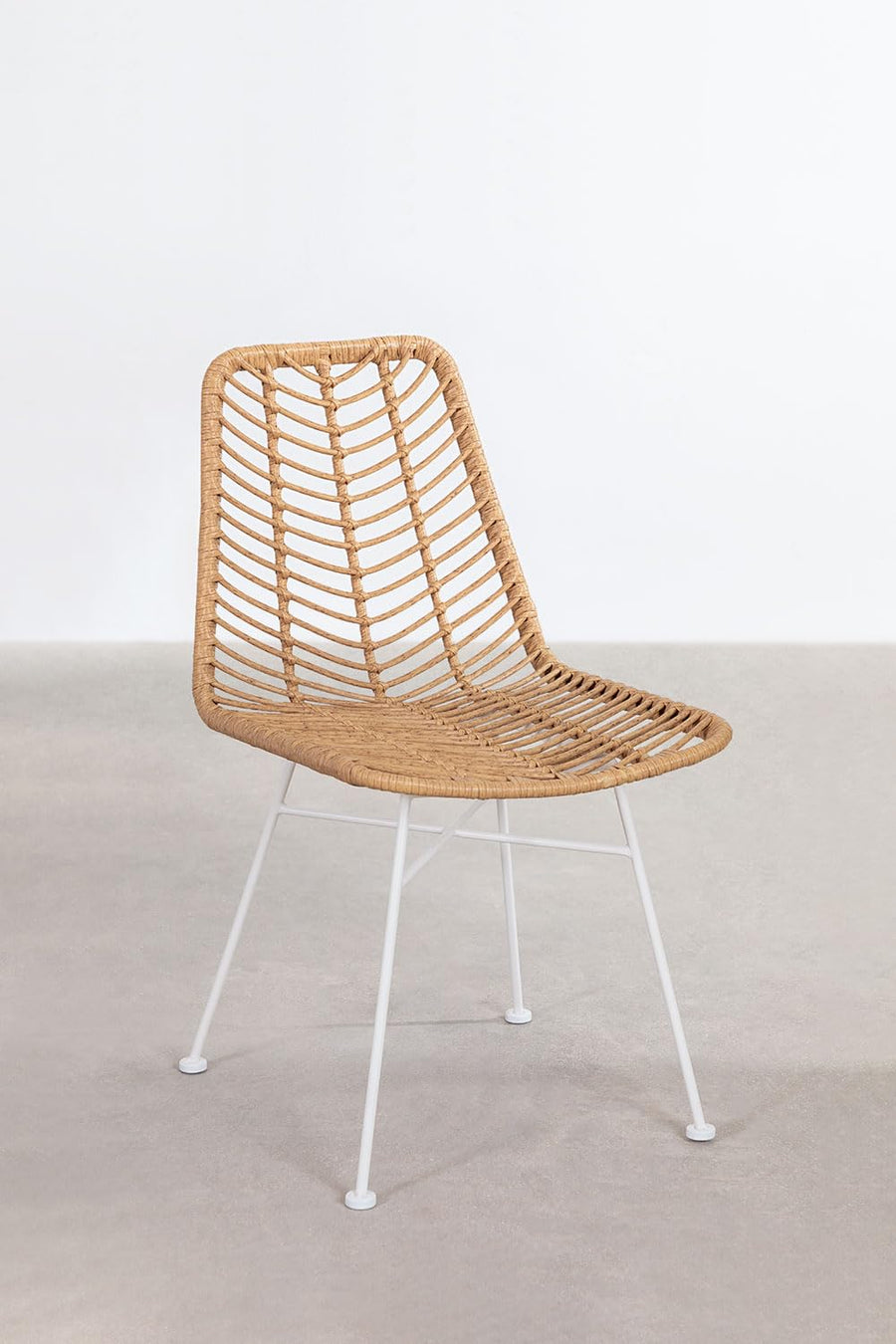 SKLUM Chaise de Salle à Manger en rotin synthétique Gouda Naturel Naturel Blanc SKLUM Chaise de Salle à Manger en rotin synthétique Gouda Naturel Naturel Blanc