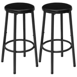 HOOBRO Lot de 2 Tabourets de Bar, Tabouret de Petit-déjeuner rembourrés en PU, Chaises Hautes avec Repose-Pieds, Facile à Assembler et à Nettoyer, pour Cuisine, Restaurant, Café, Noir EBB30BY01