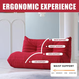 Canapé de sol paresseux de taille double, pouf poire en velours pelucheux, chaise de cheminée, canapé Togo pour salon, chambre à coucher, salon, bureau – Confortable 2 places, couleur B