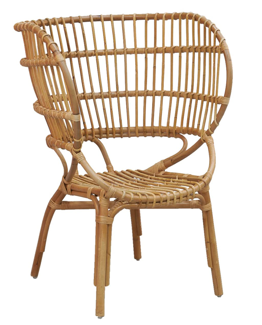 AUBRY GASPARD Grand Fauteuil en rotin Empire