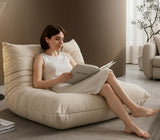 Togo – Chaise longue en daim doux, mousse de qualité supérieure, canapé de sol paresseux, pouf d'angle, fauteuil d'appoint marron sans accoudoirs pour salon, bureau (rose)