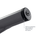 Amazon Basics Lot de 4 chaises de salle à manger empilables en métal avec dossier pour bistrot, cuisine, intérieur et extérieur, Gris Foncé, 51 x 43 x 85 cm