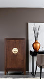 Fine Asianliving Armoire Chinoise Earthy Marron - Orientique Collection L70xP40xH120cm Armoire Chinoise Meubles Chinois Mobilier Oriental Asiatique Mandarin Pekin