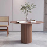 Table de salle à manger ronde en bois de pin, base de piédestal, table de cuisine, table de loisirs, meubles de restaurant, décoration élégante de salle à manger, design en bois durable