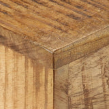 vidaXL Bois de Manguier Brut Table Basse Table d'Appoint Table de Canapé Bout de Canapé Meuble de Salle de Séjour Salon Intérieur 68x68x41 cm