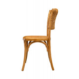 Biscottini frêne 88 x 50 x 44 cm Salle à Manger en Bois avec Finition Naturelle | Chaise de Cuisine Assise en rotin, Vintage Unisexe Adulte, Marron, 88x44x50 cm