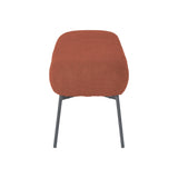 sweeek - Banc. Bout de lit avec revêtement Bouclette texturée. Rouille. Pieds en métal Noir. L 120 x P 41 x H 42.5cm