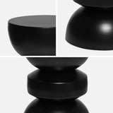 Alice's Home - Table d'appoint. Bout de canapé. Table de Chevet en métal. Noir. Assa. Ø32 x H 44.5cm