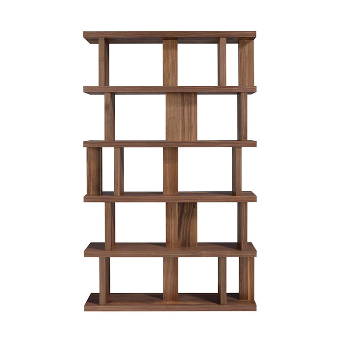 Ángel Cerdá - Bibliothèque en Bois de Noyer avec étagères irrégulières - Bibliothèque Moderne - Bibliothèque de Salon - Durable et Fonctionnelle - 120 x 23 x 195 x 195 cm Ángel Cerdá - Bibliothèque en Bois de Noyer avec étagères irrégulières - Bibliothèque Moderne - Bibliothèque de Salon - Durable et Fonctionnelle - 120 x 23 x 195 x 195 cm