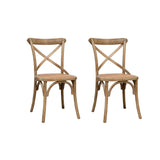 Biscottini 2 Chaise Salle a Manger Bois 86x42x46 cm - Chaise rotin Salle à Manger et Chaise de Cuisine - Chaise bistrot Bois - Chaise Bois bistrot