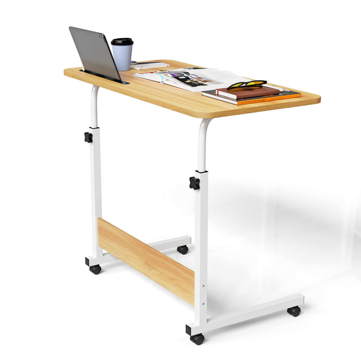 Rcynview 80 x 40 cm - Bureau pour ordinateur portable - Réglable en hauteur - Avec roulettes pivotantes - Pour chambre à coucher, bureau, lit, canapé, marron Rcynview 80 x 40 cm - Bureau pour ordinateur portable - Réglable en hauteur - Avec roulettes pivotantes - Pour chambre à coucher, bureau, lit, canapé, marron