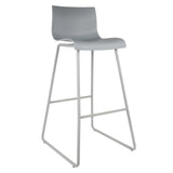 Home Deco Factory, HD6364, Lot de 2 Tabourets de Bar Moderne en Plastique, Design épuré et Chic, idéal pour Cuisine ou Salon, Hauteur d'assise 76 cm, Dimensions 55x47x99 cm, Couleur Gris