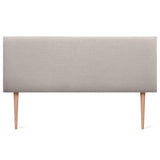 DHOME Tête de lit en Lin Naturel uni tapissée Chambre à Coucher Moderne Top Trending (Beig, 160x105cm avec Pieds (Lits 150/160))