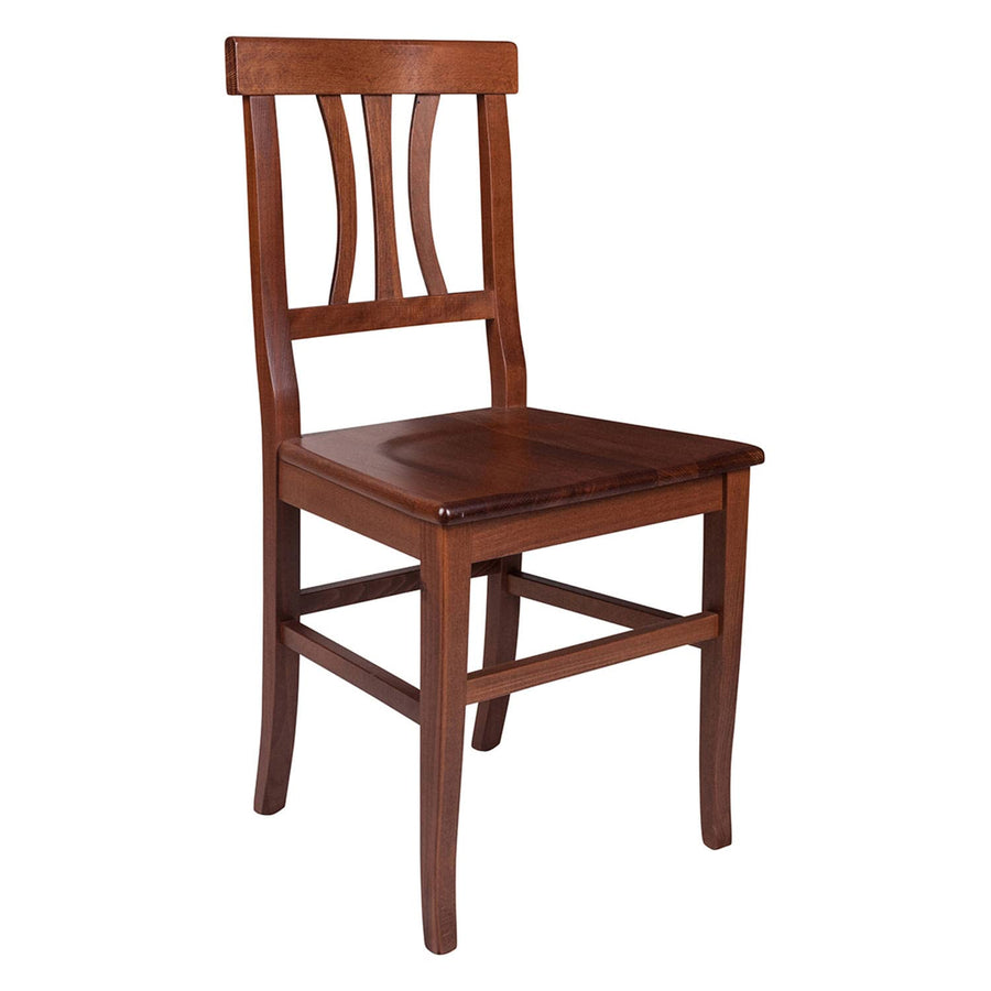 Dmora - Chaise de salon ou de cuisine, style country, bois de hêtre massif, 44x44.5h89 cm, couleur noyer Dmora - Chaise de salon ou de cuisine, style country, bois de hêtre massif, 44x44.5h89 cm, couleur noyer