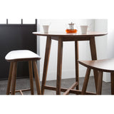 Miliboo Tabouret de Bar Design Noyer H72 cm DEMORY