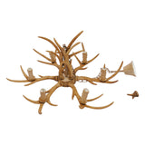 Gorgivous Lustre rustique en bois de cerf à 6 têtes, éclairage de lustre en corne de cerf de Style country rétro pour salon Bar cuisine salle à manger