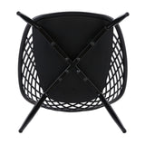 buybyroom chaises Salle Manger Lot de 4 Chaise scandinave avec Pieds en métal Chaise Salon Cuisine Confortable Chaise Salle a Manger, Noir