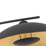 Lindby Lampadaire Emilienne (Moderne) en Noir Métal e. a. pour Salon & Salle à manger (1 lampe,à E27), arqué lampadaire arc lampe sur pied de salon