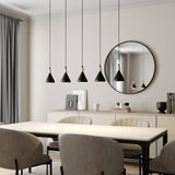 Lindby Suspension Arina à intensité variable (Moderne) en Noir Métal e. a. pour Salon & Salle manger (à 5 lampes, E14), Luminaire, Lampe Plafond, Luminaire Plafonnier, Suspendue