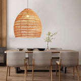 CHUNGYANG Suspension en Rotin Naturel ， Lampe d'art en Bambou Naturel Rotin Art Suspendu Plafonnier Abat-Jour, Lustre Abat-Jour Fait Main pour Lanterne D'îlot De Cuisine