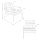 Angel Cerdá – Fauteuil Design Tapissé en Cuir Marron Cognac | Design Enveloppant et Confortable | Pieds en Acier Inoxydable Poli | Design Moderne pour Salon | 85 x 90 x 85 cm
