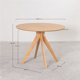 SKLUM Table à Manger Ronde en Bois (Ø100 cm) Sekiz Bois Naturel