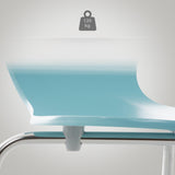 Chaise Empilable Calisto en Bois - Assise Ergonomique - Chaise de Salle d'Attente en Bois Chaise, Hauteur Assise 45 cm -Couleurs au Choix:, Couleur:Bleu Clair