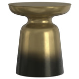 SIMPLIHOME Toby Table d'appoint Industrielle Moderne en métal de 43,2 cm de Large, ombré doré/Noir, entièrement assemblée pour Le Salon et la Chambre à Coucher