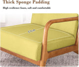 ZUMAHA Canapé Simple Doux et Moelleux, Fauteuil d'appoint Moderne avec Pieds en Bois, Chaise d'appoint en Cuir, siège et Dossier rembourrés