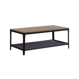 Sulypo Basse, Table d'appoint avec Couche de lit de Rangement, Cadre en métal Noir avec Plaque en Bois, Gris, 48D x 48W x 53H cm (Rectangle L117 x P60 x H46cm)