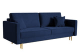 Selsey Valico Sofas, Engineered Wood, Bleu Marin, 230 cm Longueur