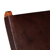 Générique Chaise de Relaxation Pliable Marron Cuir véritable,Meubles,Fauteuils et chaises,Chaises Pliantes & tabourets,Brun,9.66 KG,246363