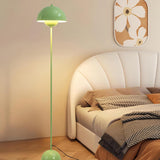 Alpinaluz Lampadaire Vert en Acier avec Abat-jour Bombé – Design Scandinave Rétro – Éclairage Indirect vers le Bas – Douille E27 – Interrupteur au Pied – Pour Salon ou Chambre