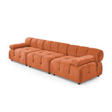 Mobilier-Deco MAYLIS - Canapé 3 Places modulable Velours Orange