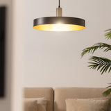LEDKIA LIGHTING - Suspension Métal Furiko | Compatible Ampoules E27 220-240V | IP20 Intérieur | Aluminium et Acier | Câble Réglable 1560 mm | Design Industriel, Noir