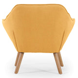 Menzzo Fauteuil Scandinave Zentao Tissu Jaune