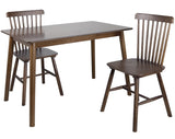 KAYELLES Lot de 2 chaises à barreaux bistrot Vintage Bois Massif Mona (Bois Teinte foncée)