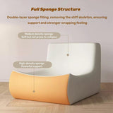 Togo – Chaise longue en daim doux, mousse de qualité supérieure, canapé de sol paresseux, pouf d'angle, fauteuil d'appoint marron sans accoudoirs pour salon, bureau (rose)