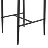 Lot de 2 Tabourets de Bar Chaises Rembourrées PU Similicuir avec Pieds en Acier et Hauteur d'Assise 66 cm Noir