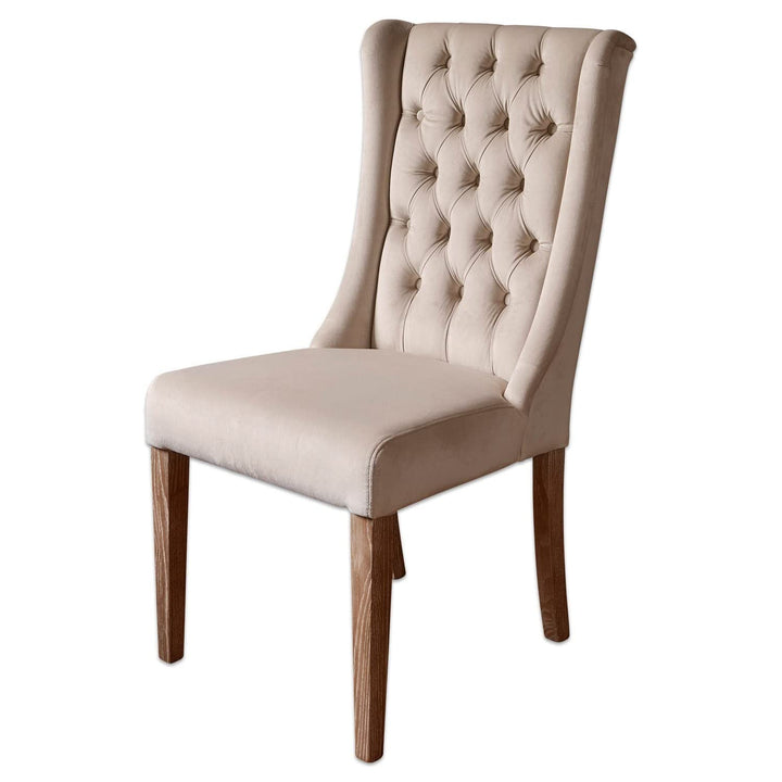 Loberon Chaise Sudbury - frêne, Velours Polyester - H/L/P env. 104/51 / 63 cm - crème, crème Loberon Chaise Sudbury - frêne, Velours Polyester - H/L/P env. 104/51 / 63 cm - crème, crème